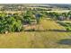 An overhead shot reveals the home's secluded location amongst verdant trees at 23519 State Road 44, Eustis, FL 32736