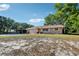 Charming single-story home featuring a large driveway, well-manicured lawn, and mature shade trees at 23519 State Road 44, Eustis, FL 32736