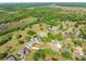 Panoramic aerial shot showing homes near lakes, offering scenic beauty and a serene residential setting at 26301 Sackamaxon Dr, Sorrento, FL 32776
