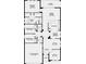 Detailed floor plan showcasing the layout of a home, including rooms, dimensions, and garage at 2749 Hilltop Rd, Clermont, FL 34711