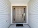 Inviting front entrance featuring a stylish front door flanked by sidelights at 2992 Hicks Pl, The Villages, FL 32163