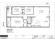 Detailed floor plan showcasing a three-bedroom, two-bath layout with a spacious living room, kitchen, and dining area at 48 Oakridge Dr, Frostproof, FL 33843