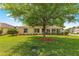 Expansive backyard featuring lush green grass, mature trees, and a well-maintained home exterior at 10460 Silver Maple Ave, Oxford, FL 34484