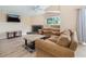 Relaxing living room featuring fireplace, built-ins, and plush seating, great for entertaining at 11024 Windchime Cir, Clermont, FL 34711