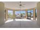 Covered patio with beautiful outdoor view, and ceiling fans at 1796 Zientara Loop, The Villages, FL 32163