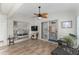 Enclosed patio with tile flooring and view of the bedroom and living area at 1814 Marquez Loop, The Villages, FL 32159