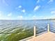 Scenic view of the lake from the dock featuring calm water under a blue sky at 2037 Lakeshore Dr, Mount Dora, FL 32757