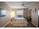 Comfortable bedroom featuring a ceiling fan, neutral paint, and natural light at 2121 Suzanne Dr, Mount Dora, FL 32757