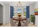 Elegant dining room showcasing a round table, four chairs, and a bright window view at 2204 Margarita Dr, The Villages, FL 32159