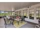 Cozy screened patio with comfortable seating, a table and a view of the backyard at 25273 Lost Oak Cir, Leesburg, FL 34748