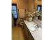 Functional bathroom features a single vanity, a mirror, and a toilet with essential amenities at 313 Palo Verde Dr, Leesburg, FL 34748