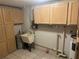 Basement features a utility sink, water heater and plenty of cabinets for storage at 32737 Vista Ave, Leesburg, FL 34788