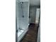 Modern bathroom featuring tiled shower and contemporary vanity at 33710 Linda Ln, Leesburg, FL 34748