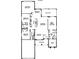 Detailed floor plan showcasing the layout of the home's rooms, including the kitchen, bedrooms, and living areas at 4247 James River Cir, Leesburg, FL 34748