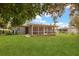 Enjoy the outdoors on this backyard's spacious screened-in porch at 4251 Magnolia Ave, Leesburg, FL 34748