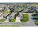 This aerial shows well-maintained homes with landscaped yards, driveways, and screened-in patios in the neighborhood at 463 Kayla Ct, The Villages, FL 32163