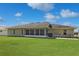 Wide shot of backyard, patio, and outdoor seating at 4723 Saint Andrews Arc, Leesburg, FL 34748
