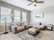Open living room featuring neutral colors, a comfortable gray sofa and neutral decor at 1051 Nathan Ridge Rd, Clermont, FL 34715