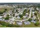Aerial view showcasing tree-lined streets and manicured lawns in a well-maintained community at 10689 Se 174Th Loop, Summerfield, FL 34491