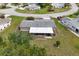 Aerial view of back of home with lanai and landscaping at 10689 Se 174Th Loop, Summerfield, FL 34491