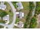 An aerial view shows a neighborhood with well-maintained homes and a street curving through the area at 10689 Se 174Th Loop, Summerfield, FL 34491