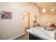 Bright kitchen with white marble countertop, stylish decor, and stainless steel appliances at 1282 Cottage Cir, Tavares, FL 32778
