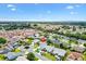Community aerial view highlights landscaping, surrounding homes, and neighborhood layout, ideal location at 1306 Pedro Ct, The Villages, FL 32159
