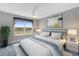 Serene main bedroom featuring soft colors, stylish decor, and lots of natural light at 132 Palermo Pl, The Villages, FL 32159