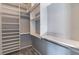Walk-in closet with custom shelving and carpet at 1667 Osprey Ave, The Villages, FL 32162