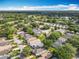 An aerial view highlights the community's serene setting and lush landscape at 25044 Cranes Roost Cir, Leesburg, FL 34748