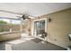 Enclosed patio with a ceiling fan, offering a relaxing outdoor space at 30641 County Road 435, Sorrento, FL 32776