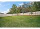 Large fenced yard offers ample green space, providing privacy and room for outdoor activities at 444 Shadow Gorge Way, Eustis, FL 32736