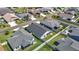 An aerial image shows a community featuring nicely maintained homes, green lawns, and well-kept landscaping at 449 Gilson Loop, The Villages, FL 32163