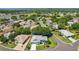 Aerial view of a well-situated home with mature trees, showcasing its location within a vibrant community at 5557 Freeport Dr, Tavares, FL 32778