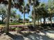 Scenic community landscape featuring lush landscaping, mature trees, and meticulous garden beds under a bright blue sky at 728 Ramirez Ave, The Villages, FL 32159