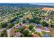 Tranquil aerial shot with lush trees, a home and a view of the community at 11811 Ridge View Cir, Clermont, FL 34711