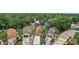 Birds eye of house, with landscaping, long driveway, and garage at 1512 S Pointe Dr, Leesburg, FL 34748