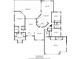 Layout of home showing primary bedroom, kitchen, living spaces, bedrooms, baths and garage at 1573 Blenheim Trl, The Villages, FL 32162
