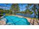 The screened in pool includes a basketball hoop and backs up to the lake at 2029 Stefano Ct, Mount Dora, FL 32757