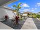 Close-up of landscaping near front of house at 2170 Biller Cir, The Villages, FL 32163