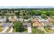 Aerial view showcasing location in a manicured neighborhood with mature trees at 299 Jefferson Ln, The Villages, FL 32162