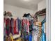 Walk-in closet featuring shelving units, organized clothing and storage solutions at 3203 Islawild Way, The Villages, FL 32163