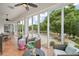 Inviting sunroom with walls of windows offering panoramic views and creating a seamless indoor-outdoor living experience at 38716 Oak Place Ct, Lady Lake, FL 32159
