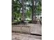 Inviting backyard deck with table and chairs, perfect for outdoor dining and enjoying the serene, wooded surroundings at 4746 Cr 300, Lake Panasoffkee, FL 33538