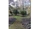 A serene backyard with lush greenery and mature trees, creating a private oasis at 4746 Cr 300, Lake Panasoffkee, FL 33538