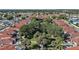 Community aerial view of lush trees and landscape surrounding the pool offering residents natural beauty at 623 Delgado Ave, The Villages, FL 32159