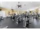 Well-equipped gym featuring treadmills, elliptical machines, and ceiling fans at 8256 Maritime Flag St # 103, Windermere, FL 34786