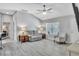Comfortable living room with gray flooring, neutral walls and comfortable seating at 1871 W Schwartz Blvd, Lady Lake, FL 32159