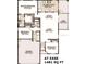 Detailed floor plan showcasing the layout of this home with three bedrooms, two baths, and a lanai at 2104 Iveywood St, The Villages, FL 32163
