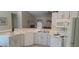 Clean kitchen with white appliances and cabinets overlooking the living area at 2855 Picadilly Cir, Kissimmee, FL 34747